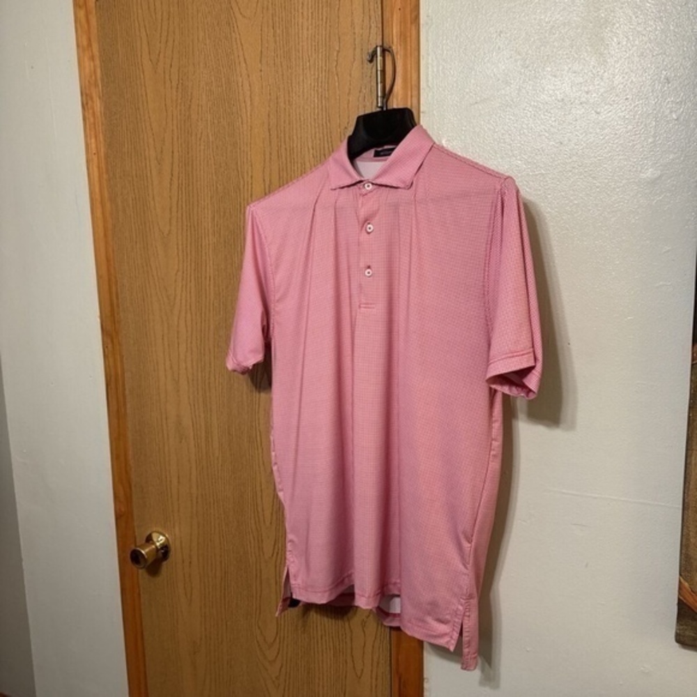 Turtleson Medium Multi-Color w/Checked Print Short Sleeve Polo - EUC